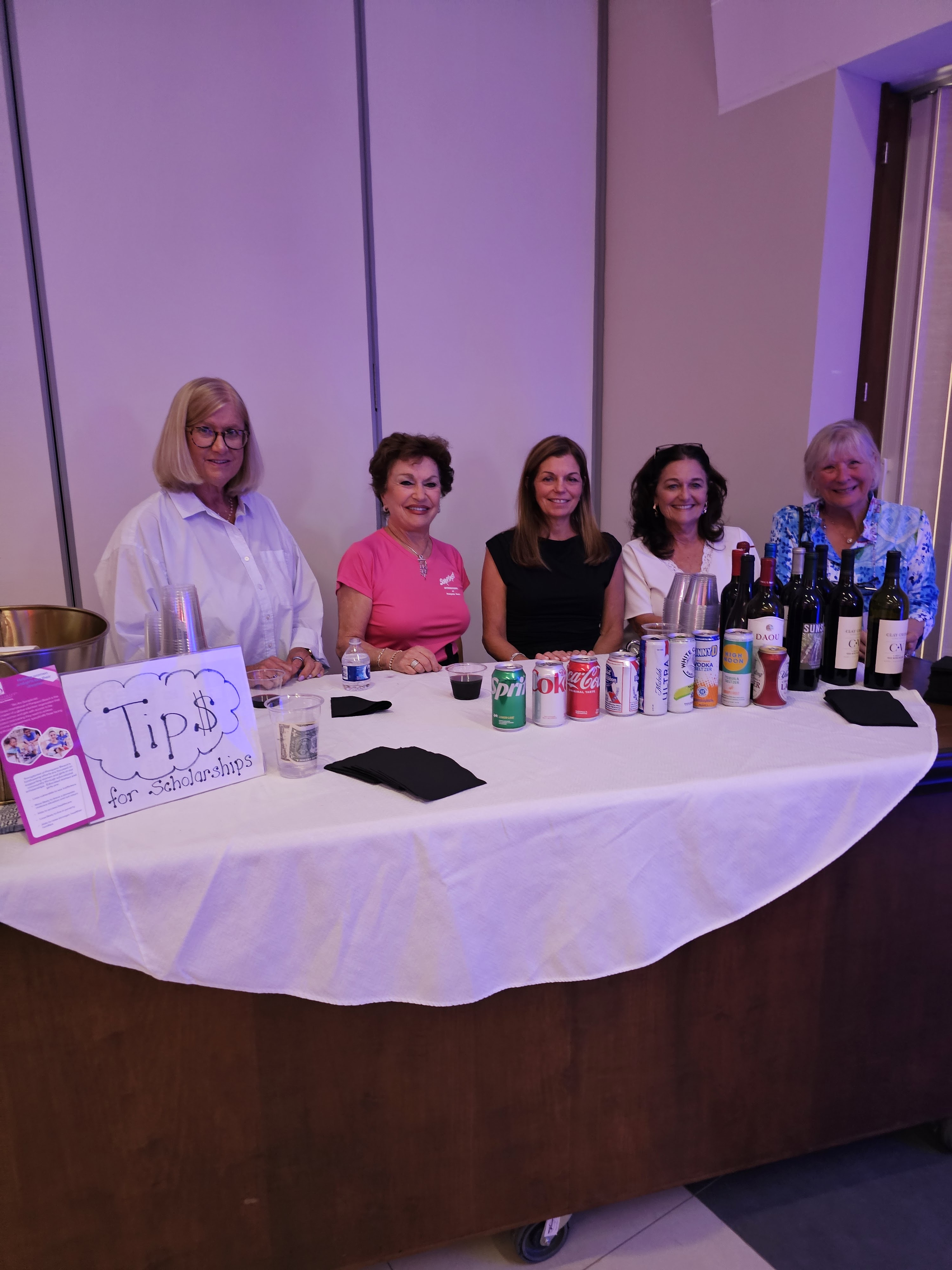 Volunteers at the Bingo Night bar