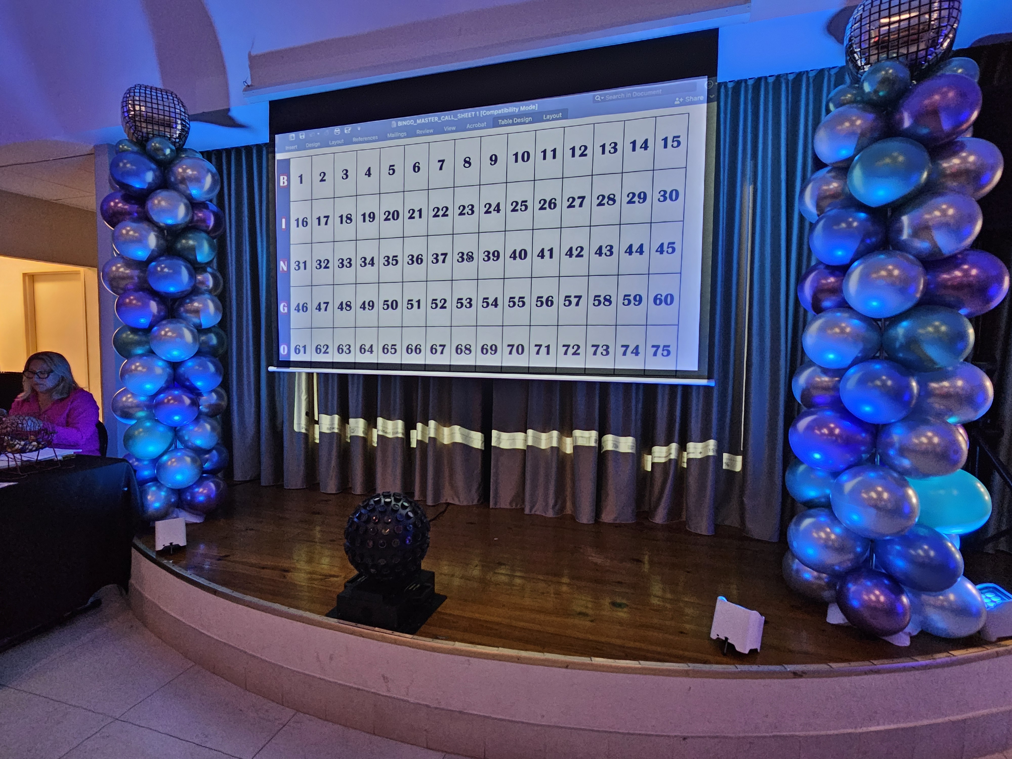 Bingo Night call board