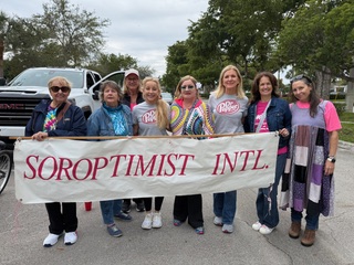 Club members at a community event